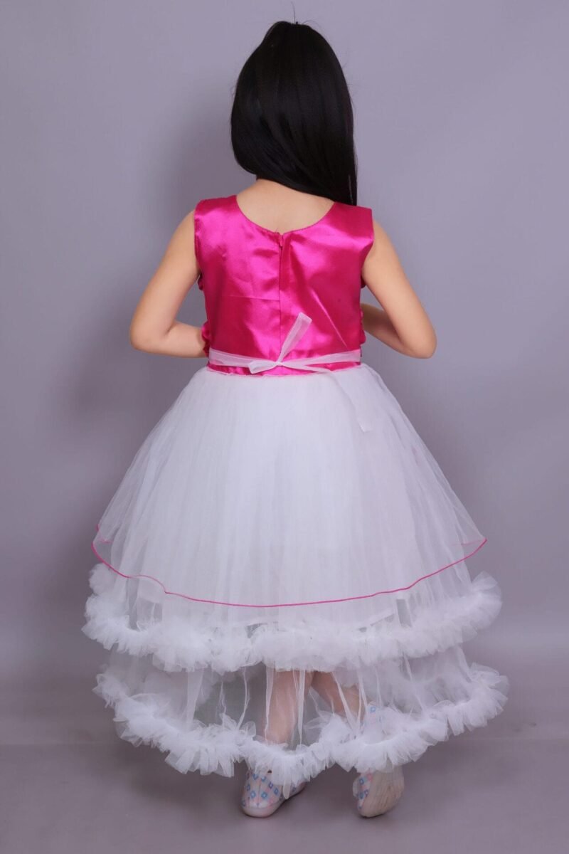 Alternative view of Lighting Dress Girls Pink Net Party Wear Frock