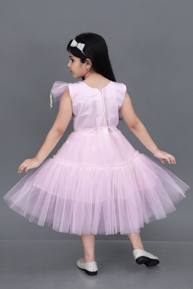 Alternative view of Girls Net Frock for Kids Dress Gowns - Pink Color