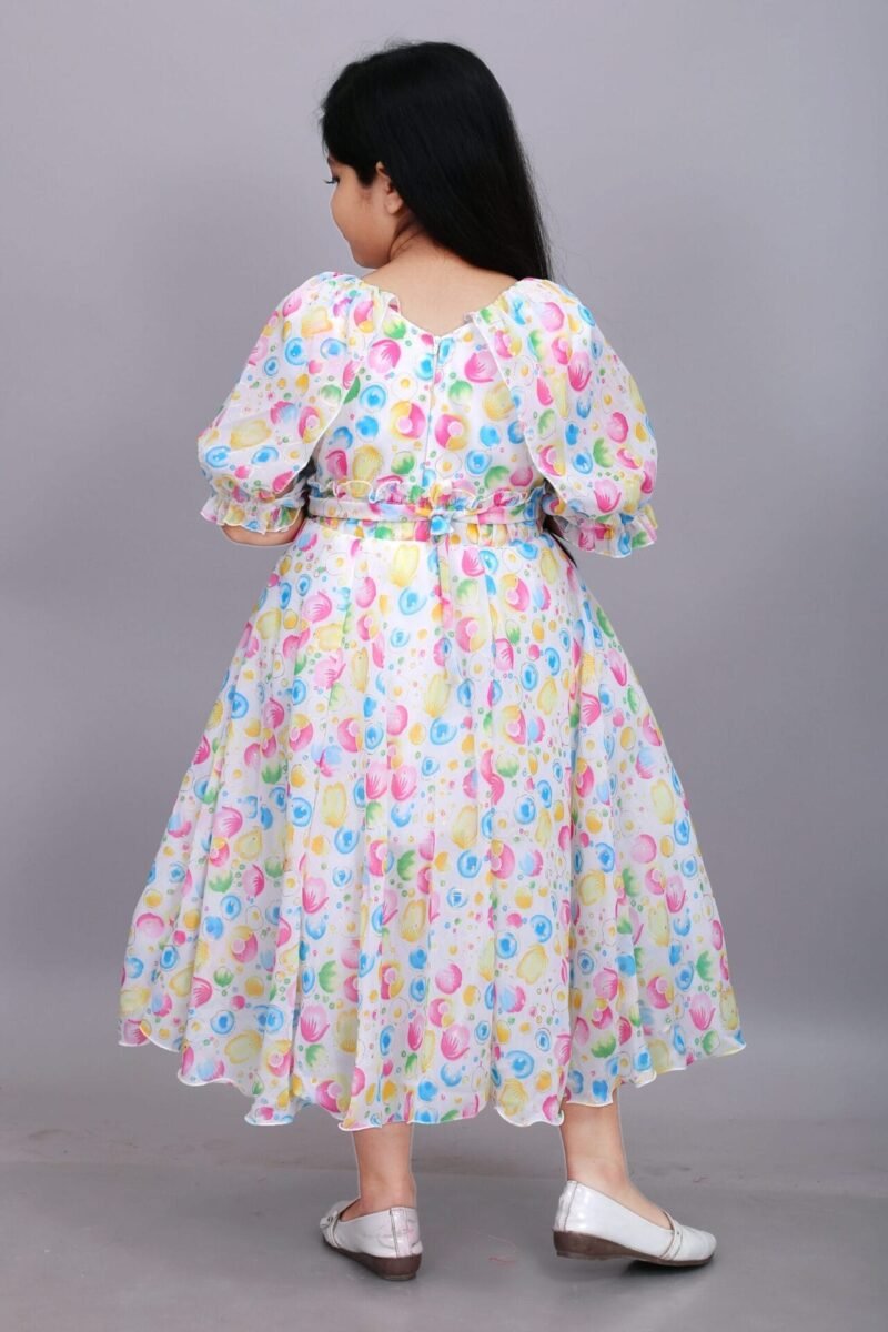 Alternative view of Girls Multicolor Long Chiffon Cloth Frock & Dress | Shop X Now