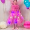 Pari Frock Dress for Girls – Pink Color Lighting Dress