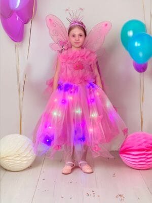 Pari Frock Dress for Girls – Pink Color Lighting Dress