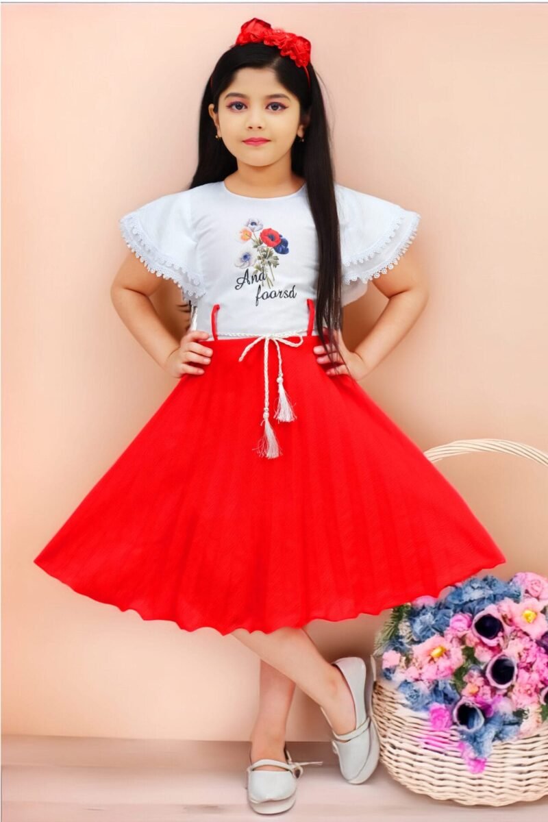 Girls Red Party Wear Frock Girls Red Party Wear Frock | Shop X Now