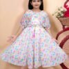 Girls Multicolor Long Chiffon Cloth Frock & Dress | Shop X Now