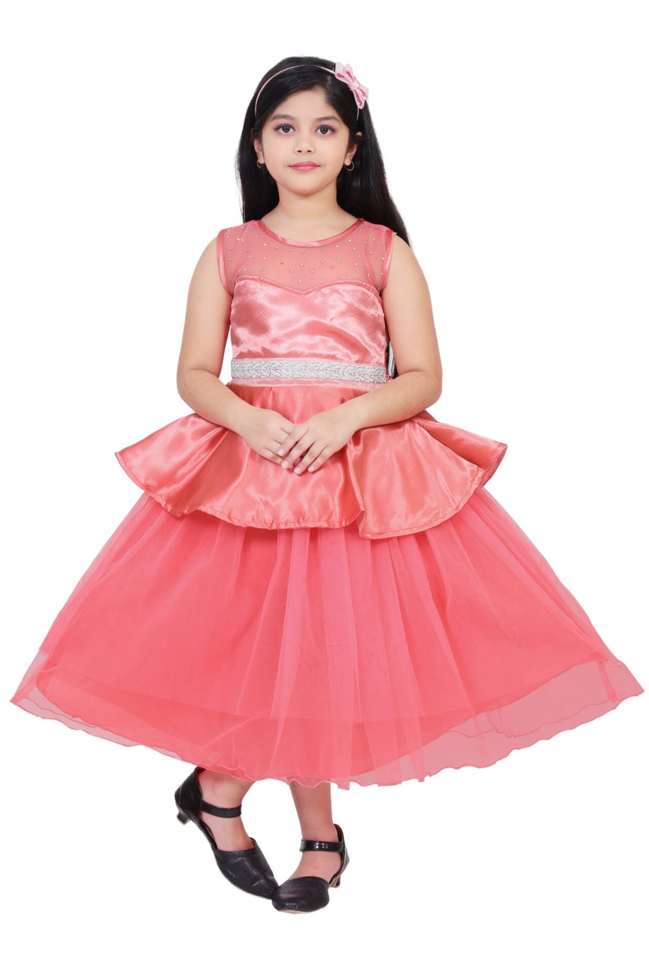 Girls Long Net Frock for Kids Stylish Party Wear Floor Length Gown with Glittery Belt Girls Long Net Frock for Kids Stylish Party Wear Floor Length Gown with Glittery Belt | Shop X Now