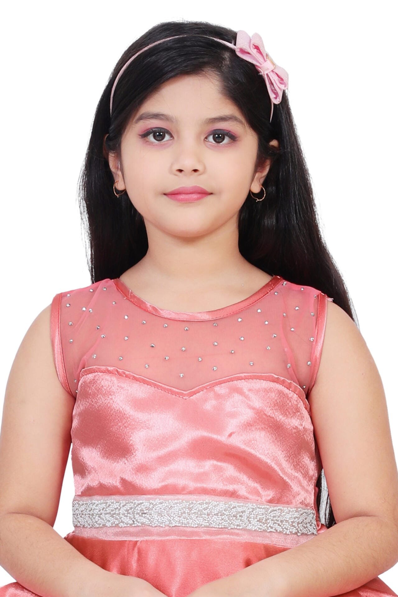 Girls Long Net Frock for Kids Stylish Party Wear Floor Length Gown with Glittery Belt Girls Long Net Frock for Kids Stylish Party Wear Floor Length Gown with Glittery Belt - Image 4 | Shop X Now