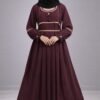 stone wrok burqha Maroon color best desgine | Shop X Now