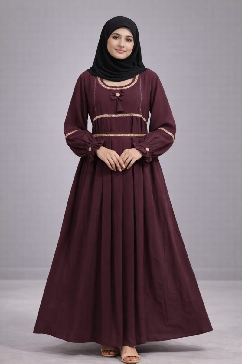 stone wrok burqha Maroon color best desgine stone wrok burqha Maroon color best desgine | Shop X Now