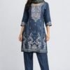 cotton ambotary work churidar Gray color | Shop X Now