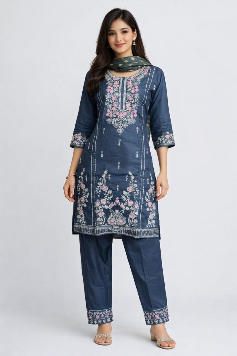 cotton ambotary work churidar Gray color cotton ambotary work churidar Gray color | Shop X Now