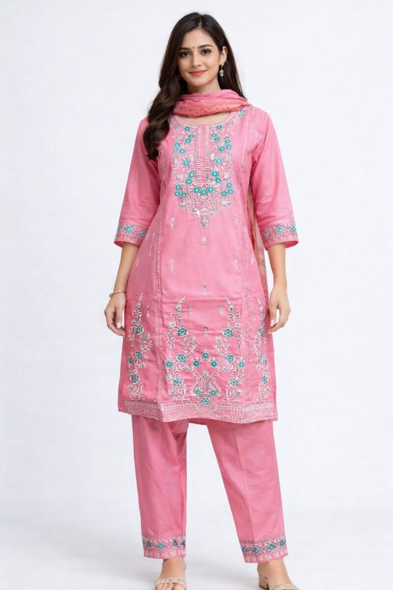 cotton churidra Paink Color ambotry work cotton churidra Paink Color ambotry work | Shop X Now