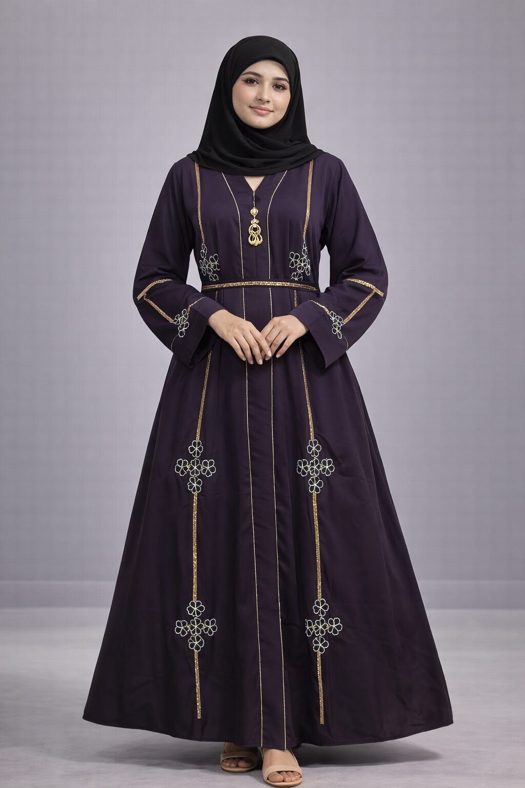Elegant Women’s Black Abaya Dress – Modest Dubai Style Kaftan with Floral Embroidery, Open Front Kimono Robe for Prayer, Ramadan & Eid – Lightweight & Breathable Fabric Elegant Women’s Black Abaya Dress – Modest Dubai Style Kaftan with Floral Embroidery, Open Front Kimono Robe for Prayer, Ramadan & Eid – Lightweight & Breathable Fabric | Shop X Now