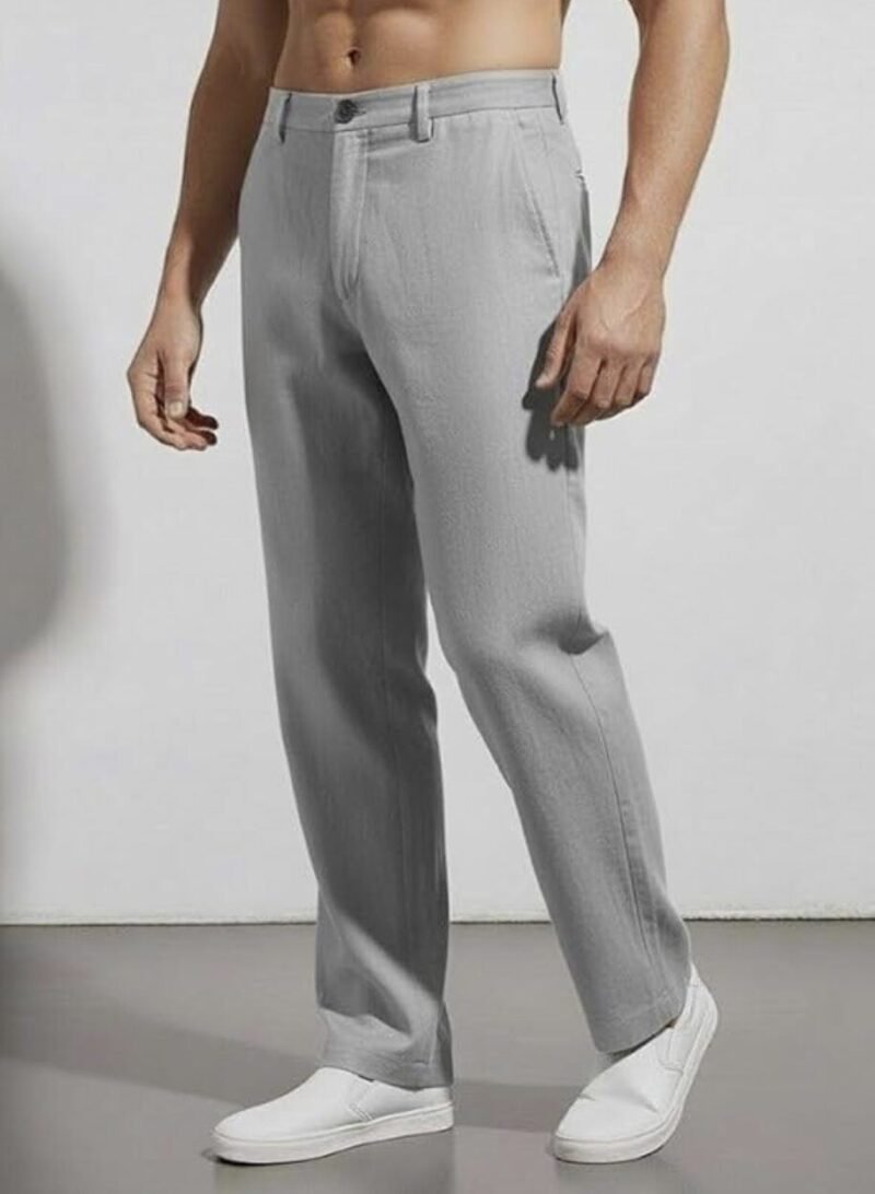 Casual Trousers for Men |Men’s Regular Fit Straight Pants |Comfortable Stylish Trousers for Men |Soft Fabric Chinos for Everyday Wear, Travel & Office |Linen Cotton Bottom Wear Casual Trousers for Men |Men’s Regular Fit Straight Pants |Comfortable Stylish Trousers for Men |Soft Fabric Chinos for Everyday Wear, Travel & Office |Linen Cotton Bottom Wear - Image 3 | Shop X Now