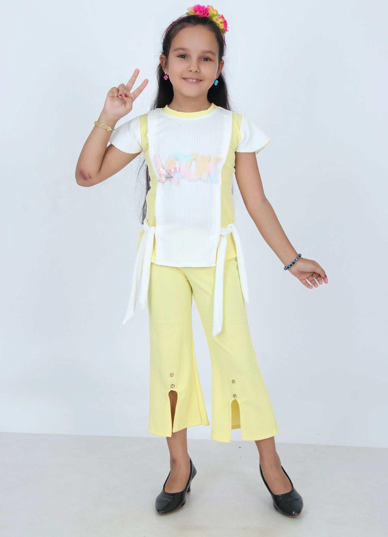 girls clothing sets for kids top plazoo set Yellow color girls clothing sets for kids top plazoo set Yellow color | Shop X Now