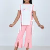 girls clothing sets for kids top plazoo set Pink color | Shop X Now