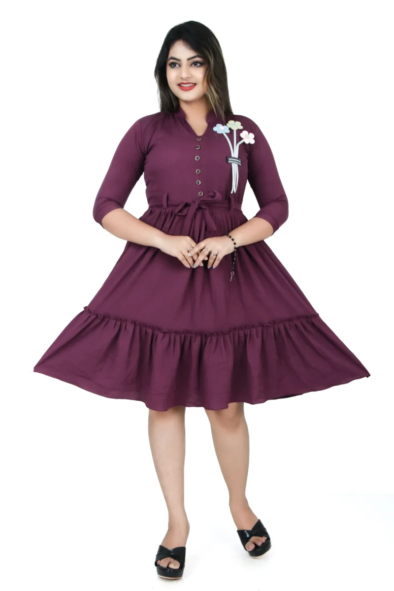 Women Long Tops | Purple Maroon ton | westren wear dress