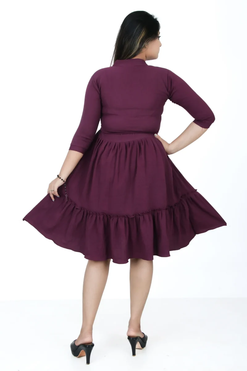 Alternative view of Women Long Tops | Purple Maroon ton | westren wear dress | Shop X Now