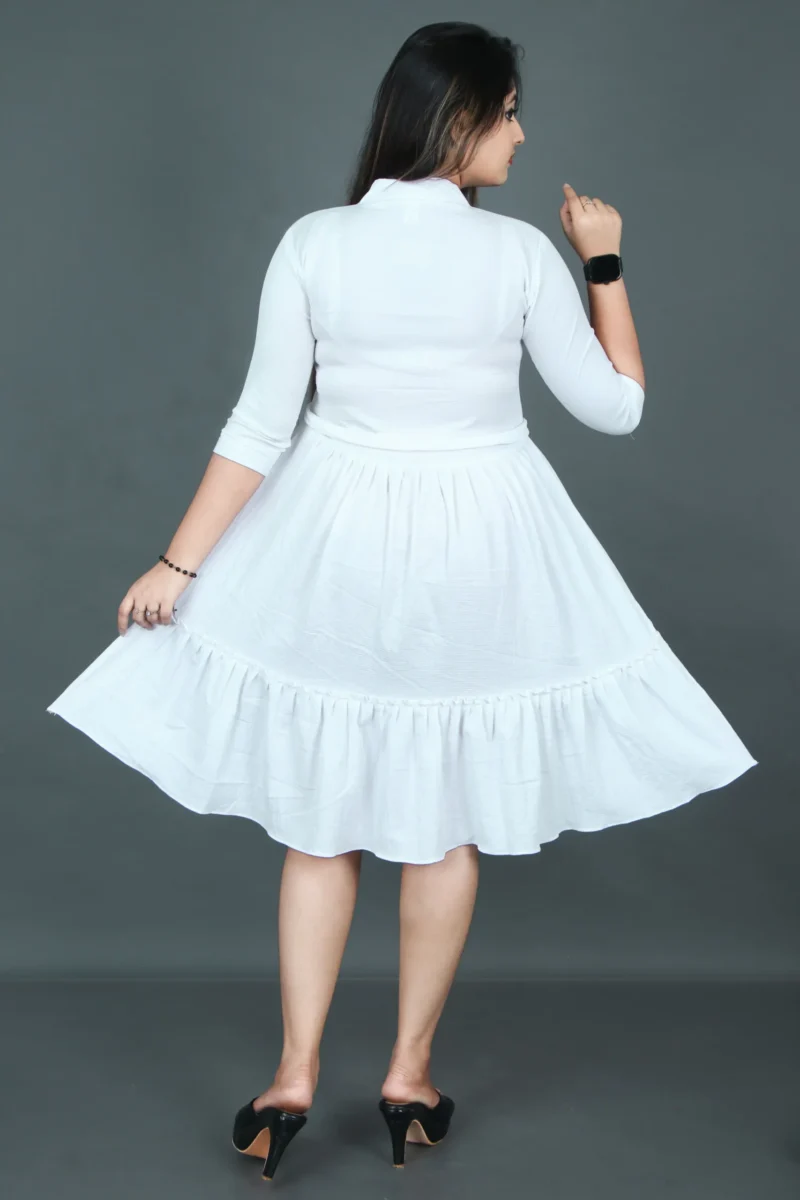 Alternative view of Women Long White Color Top Dress