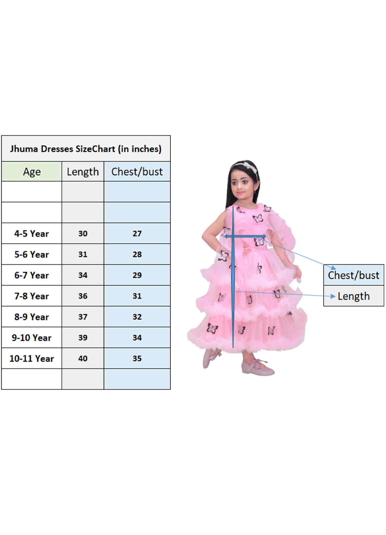 Pink Butterfly Net Frock for Girls - Party Wear - Image 4