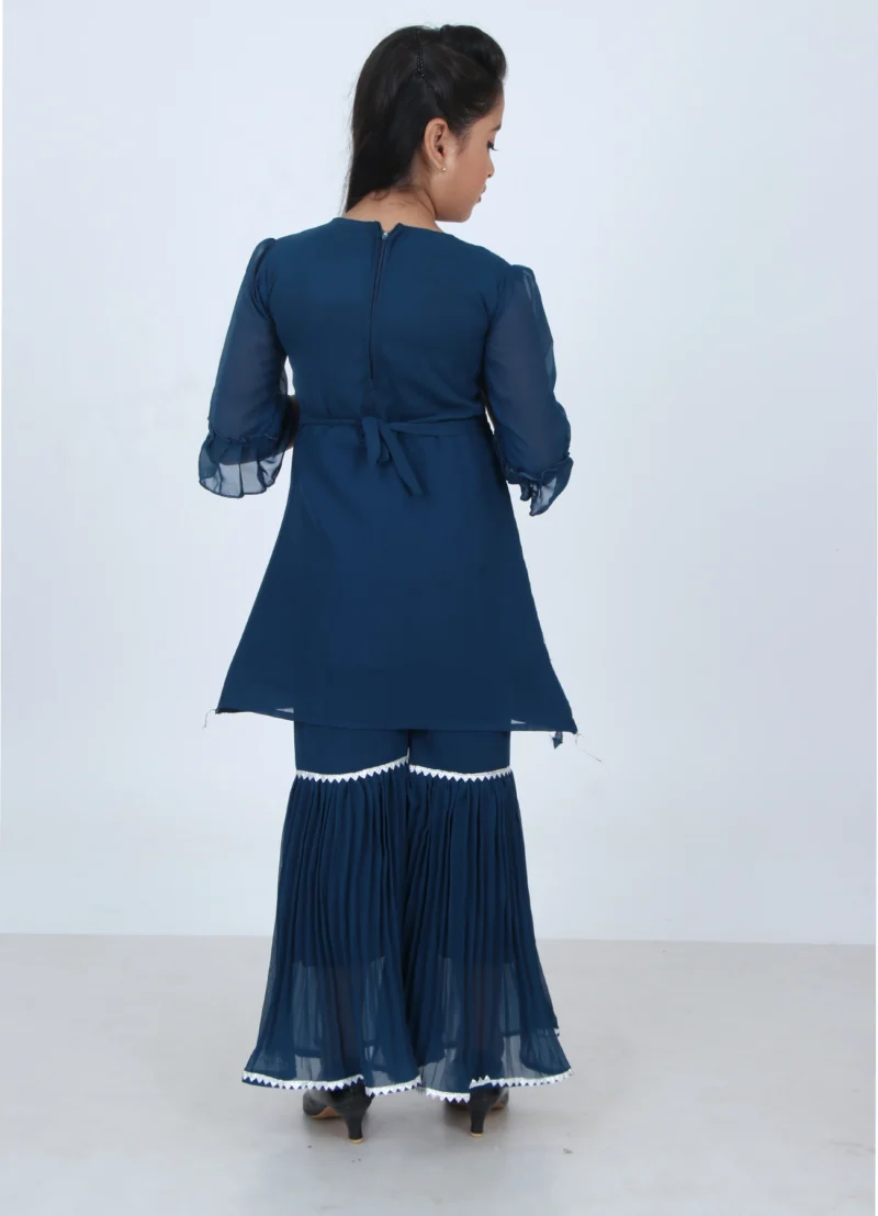 Alternative view of Girls Firoza Embroidered Sharara Set | Festive Ethnic Wear | 5–10Y | Shop X Now