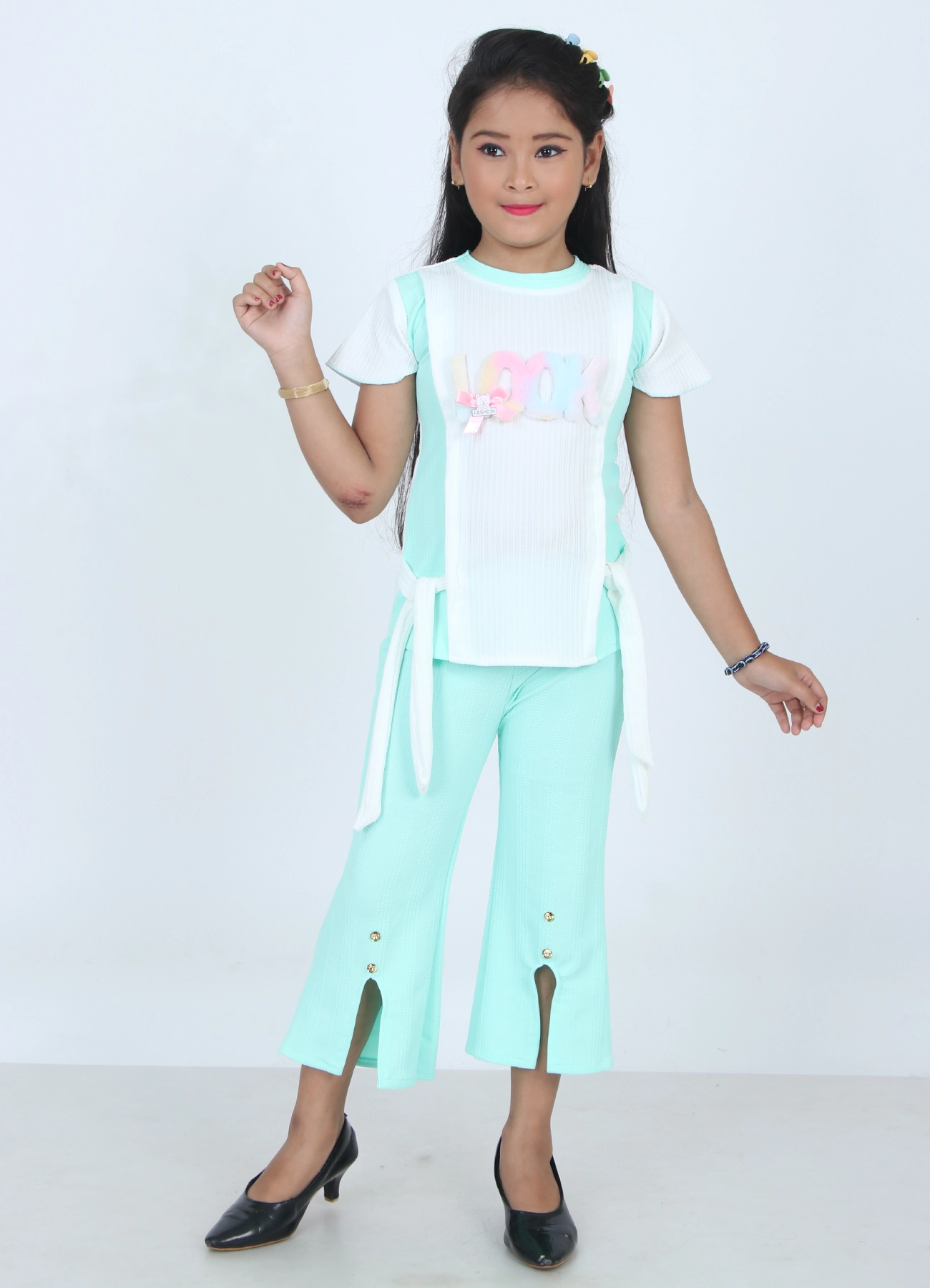 girls clothing sets for kids top plazoo set skyblue color girls clothing sets for kids top plazoo set skyblue color - Image 3 | Shop X Now