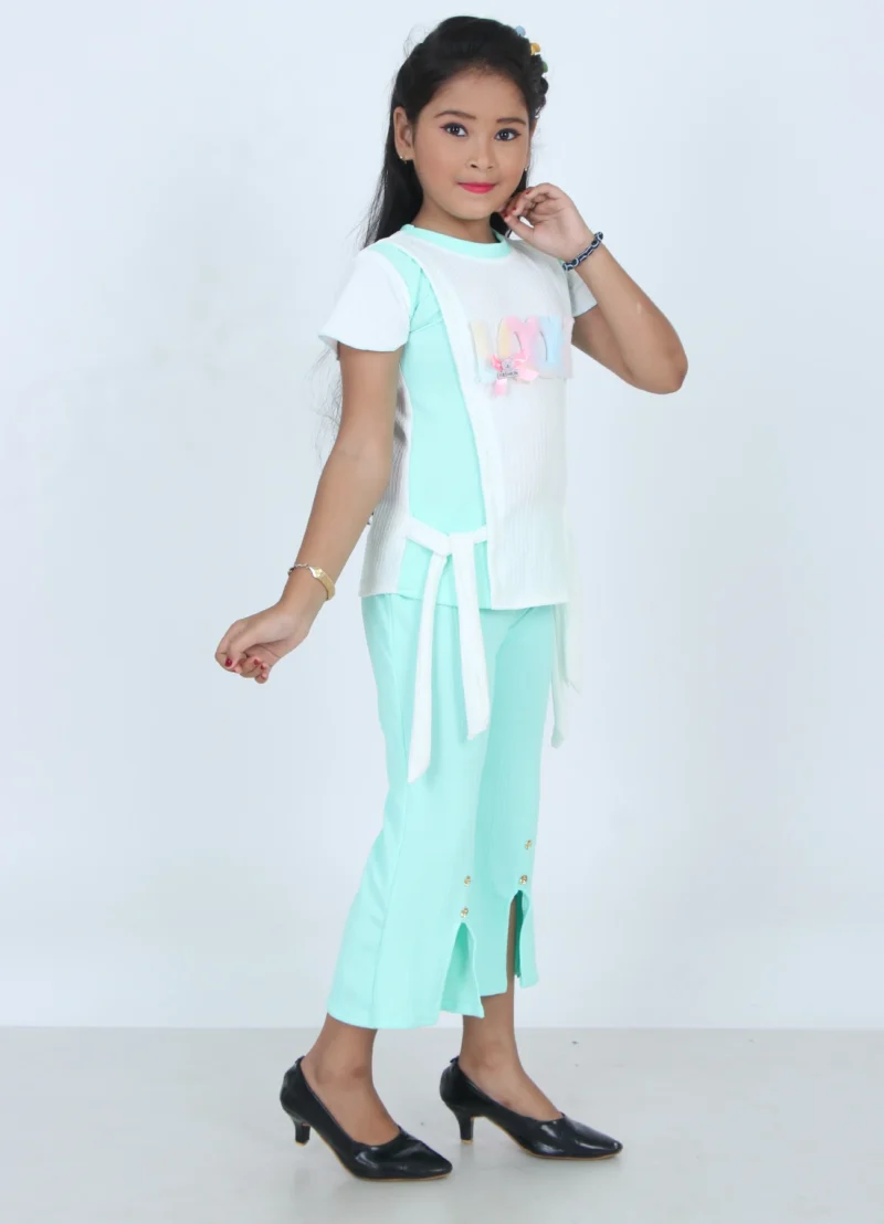 Alternative view of girls clothing sets for kids top plazoo set skyblue color