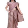 Girls Traditional Banarasi Silk Saree – Pink