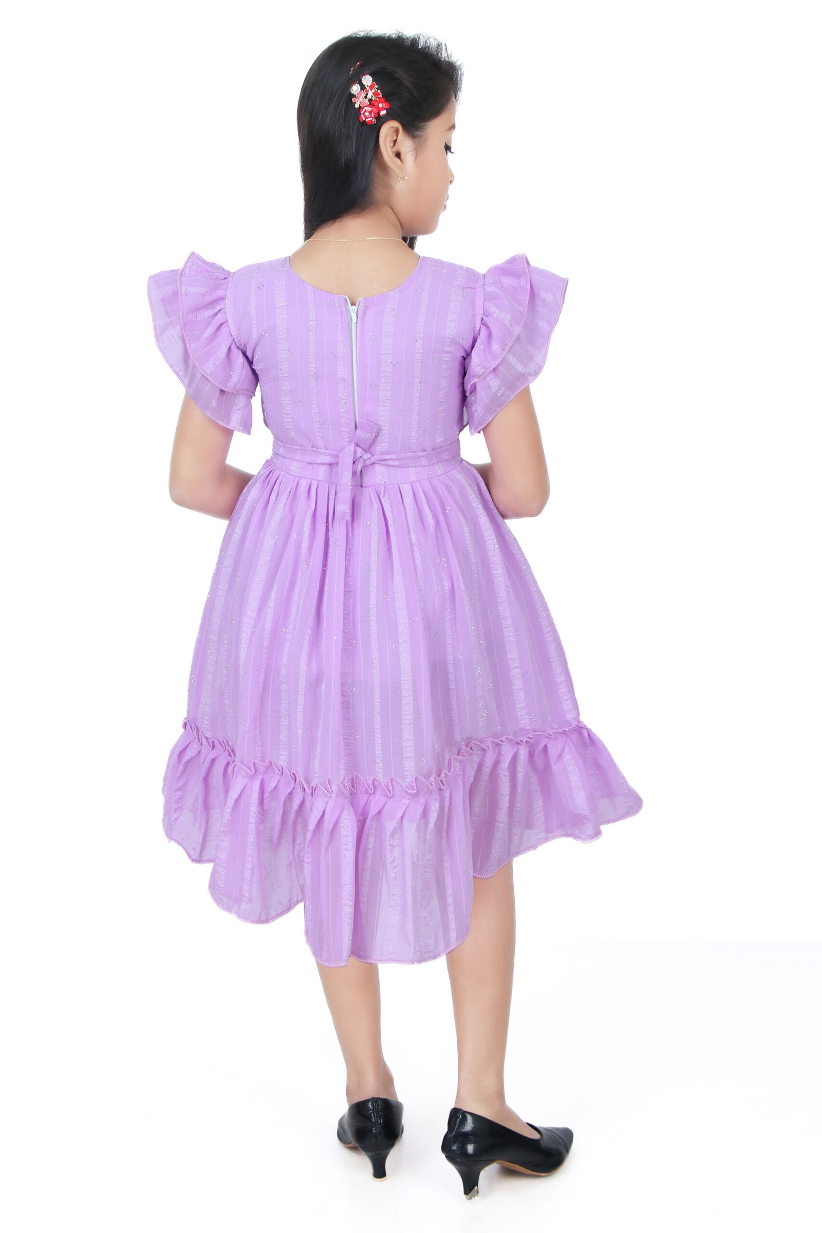 Girls Frill Frock with Matching Handbag – Party Wear - Image 2