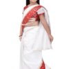 Girls Red and White Traditional Saree Dress – Ethnic Festival Wear for Kids
