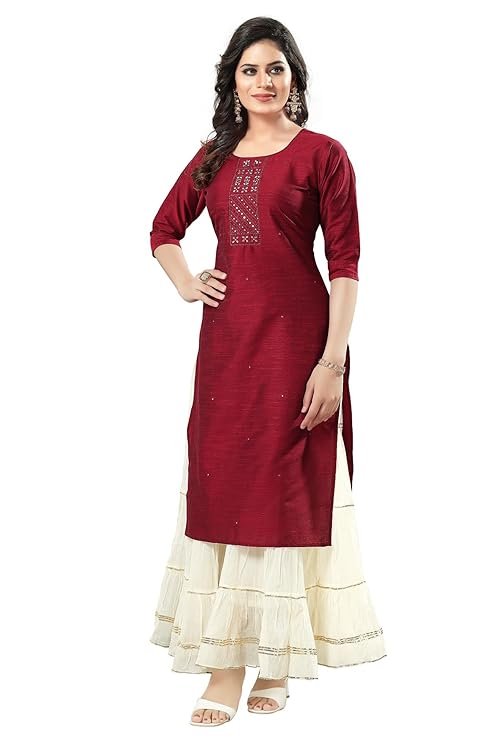 Cotton Kurti for Women Solid in Plus Size & Small Size.