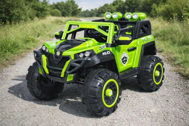 Electric Jeep (Green) | 12V Rechargeable Ride on with 8Ah Battery | Music Player with BT, USB & AUX | Smooth Acceleration | 6M Battery Warranty | Age 3-12 Years, Upto 50 kg