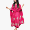 Women's Rayon Blend Anarkali Printed Kurta with Pant & Dupatta | Ethnic Kurta Pant Dupatta Set for Women