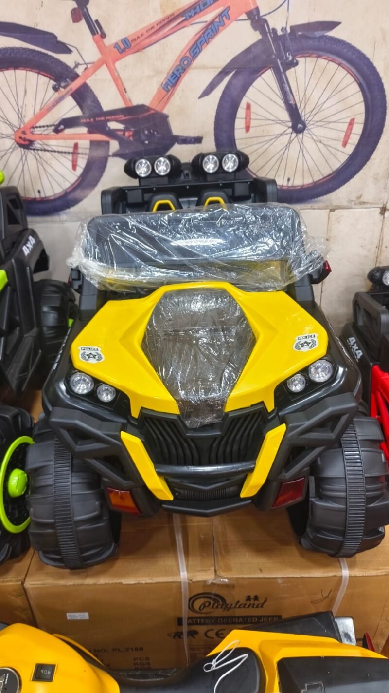 Alternative view of Electric Jeep (Gold) | 12V Rechargeable Ride on with 8Ah Battery | Music Player with BT, USB & AUX | Smooth Acceleration | 6M Battery Warranty | Age 3-12 Years, Upto 50 kg | Shop X Now