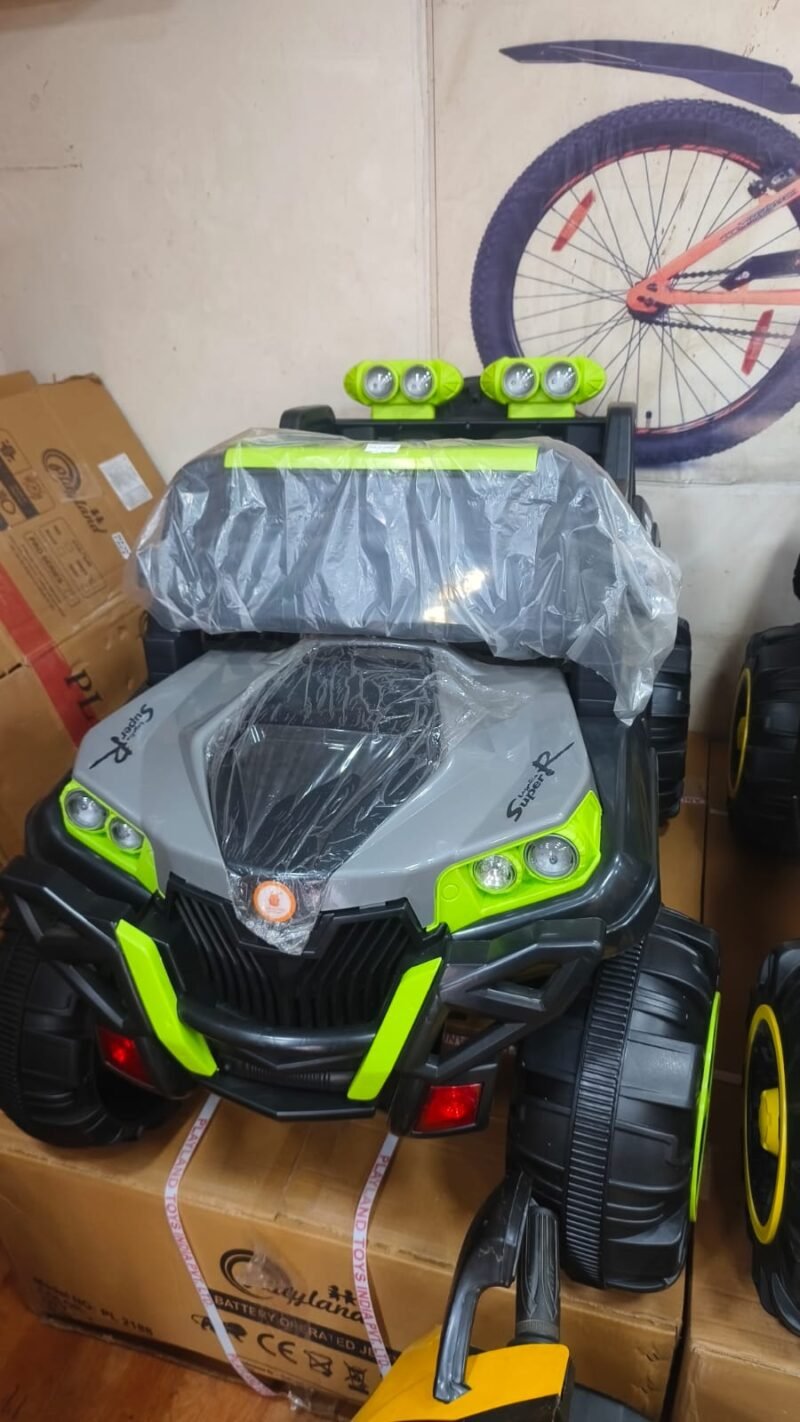 Alternative view of Electric Jeep (Green) | 12V Rechargeable Ride on with 8Ah Battery | Music Player with BT, USB & AUX | Smooth Acceleration | 6M Battery Warranty | Age 3-12 Years, Upto 50 kg | Shop X Now