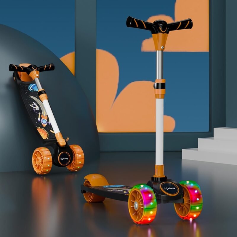 Scooter for Kids 3+ Years - Foldable with PVC Wheels & Adjustable Height - Kick Capacity 50kg- Baby Toys for 3+ Year Old boy & Girl - Skate (LLKS19) | Shop X Now