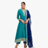 Women's Silk Embroidered Kurta Pant Dupatta Set | Shop X Now
