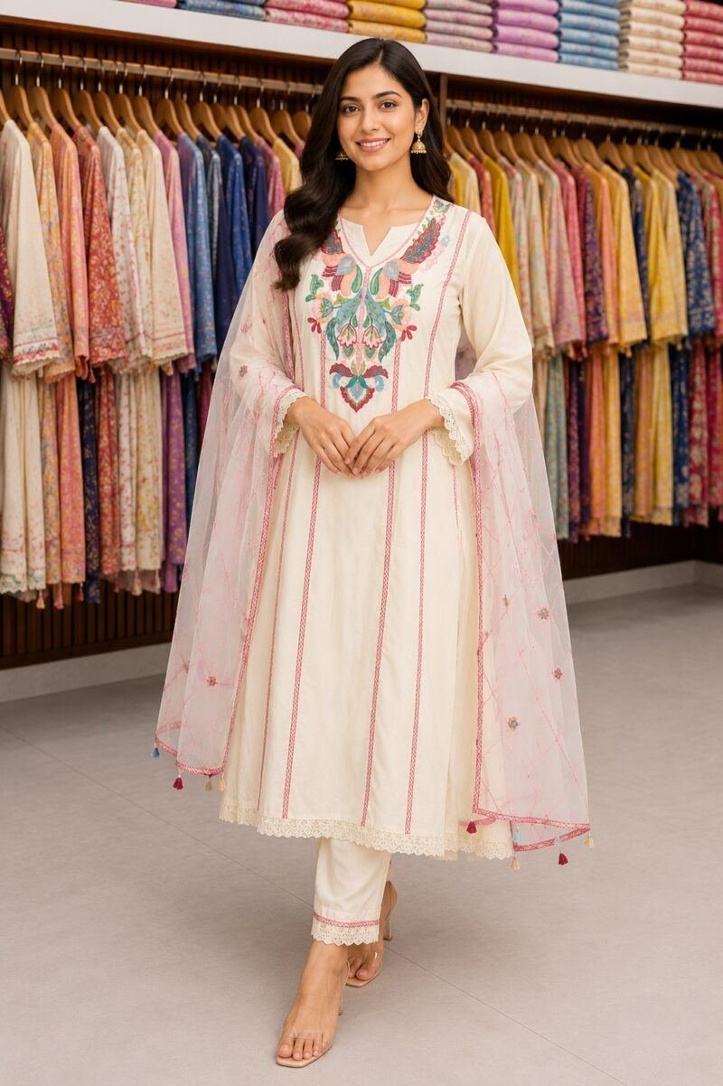 Women Fashion Dress White Work