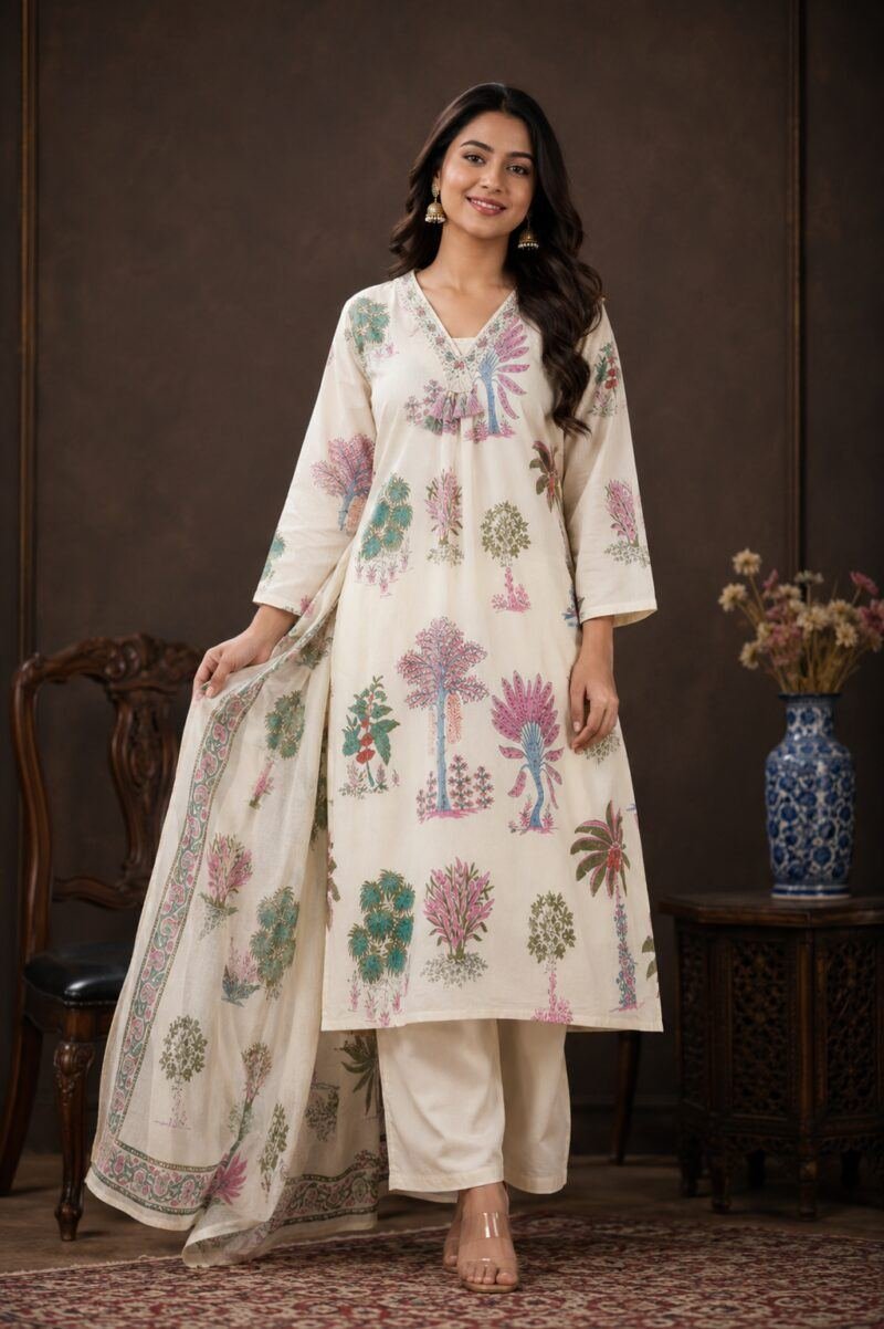women printed Dress white