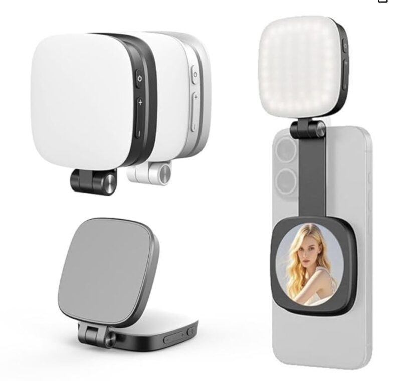 Unik Mobile Handler Light With Mirror 😍 Portable Vlog Light For Kitchen & Reels #shorts #shopxnow
