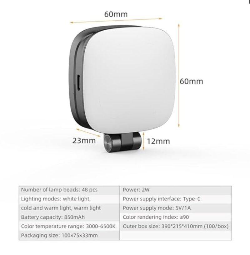 Unik Mobile Handler Light With Mirror 😍 Portable Vlog Light For Kitchen & Reels #shorts #shopxnow - Image 4 | Shop X Now
